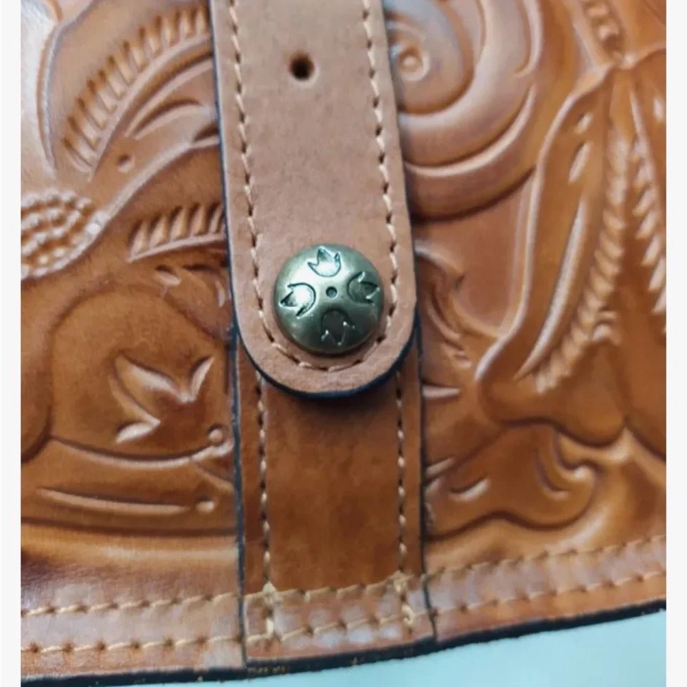 Brighton Tan Embossed Crossbody Bag - Picture 4 of 6
